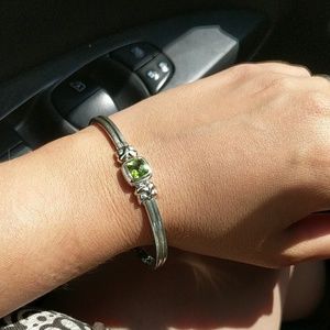 Peridot silver bracelet